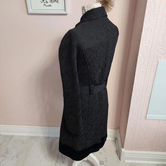 LKNW Arden B Brocade Black long coat beautiful M quality - Picture 3 of 12